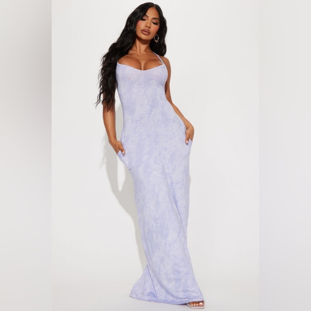 Fashion Nova Lavender Maxi Dress